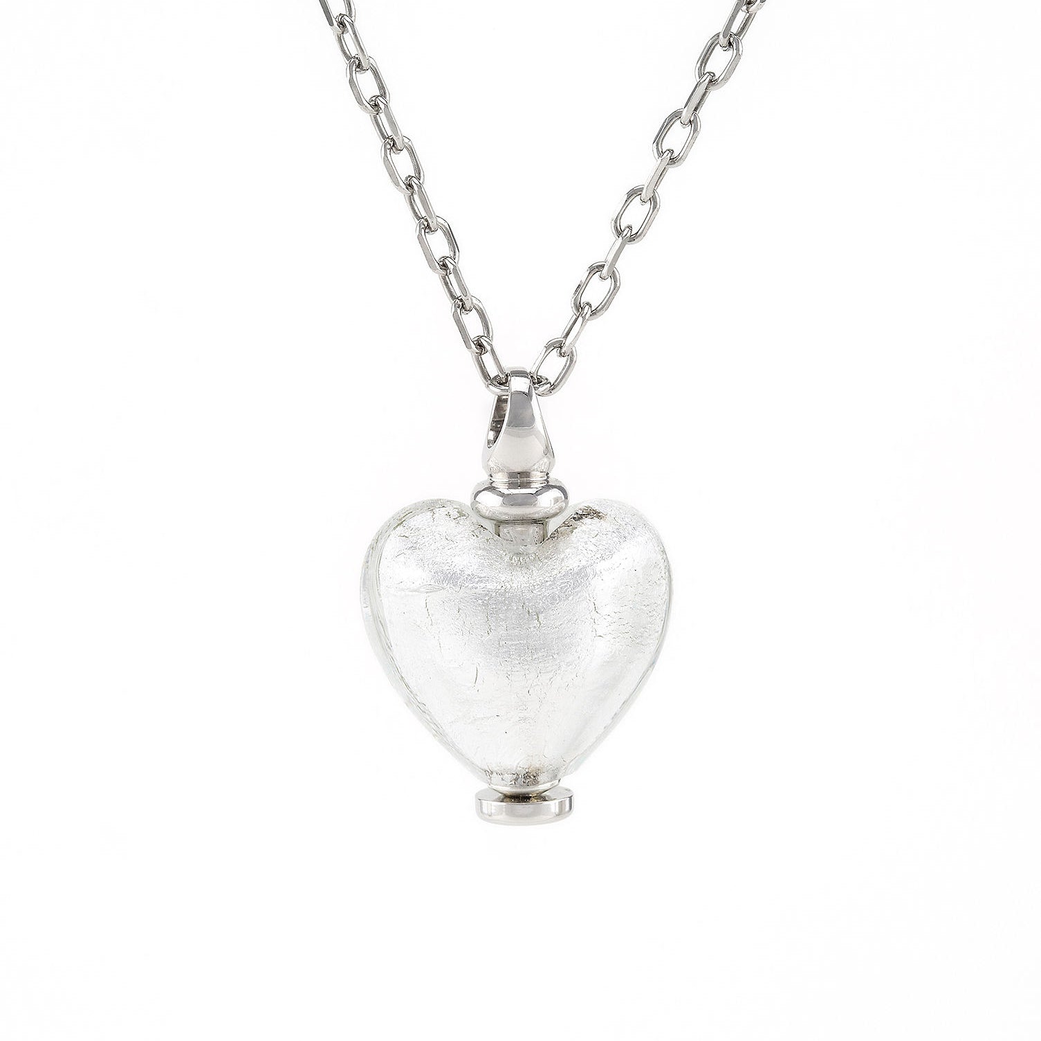 Murano Glass Heart Pendant Urns