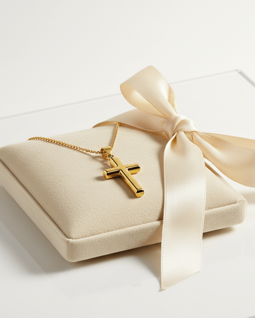 Cara Keepsakes Gold Pendant Urns Gold Cross Pendant Urn (10K)