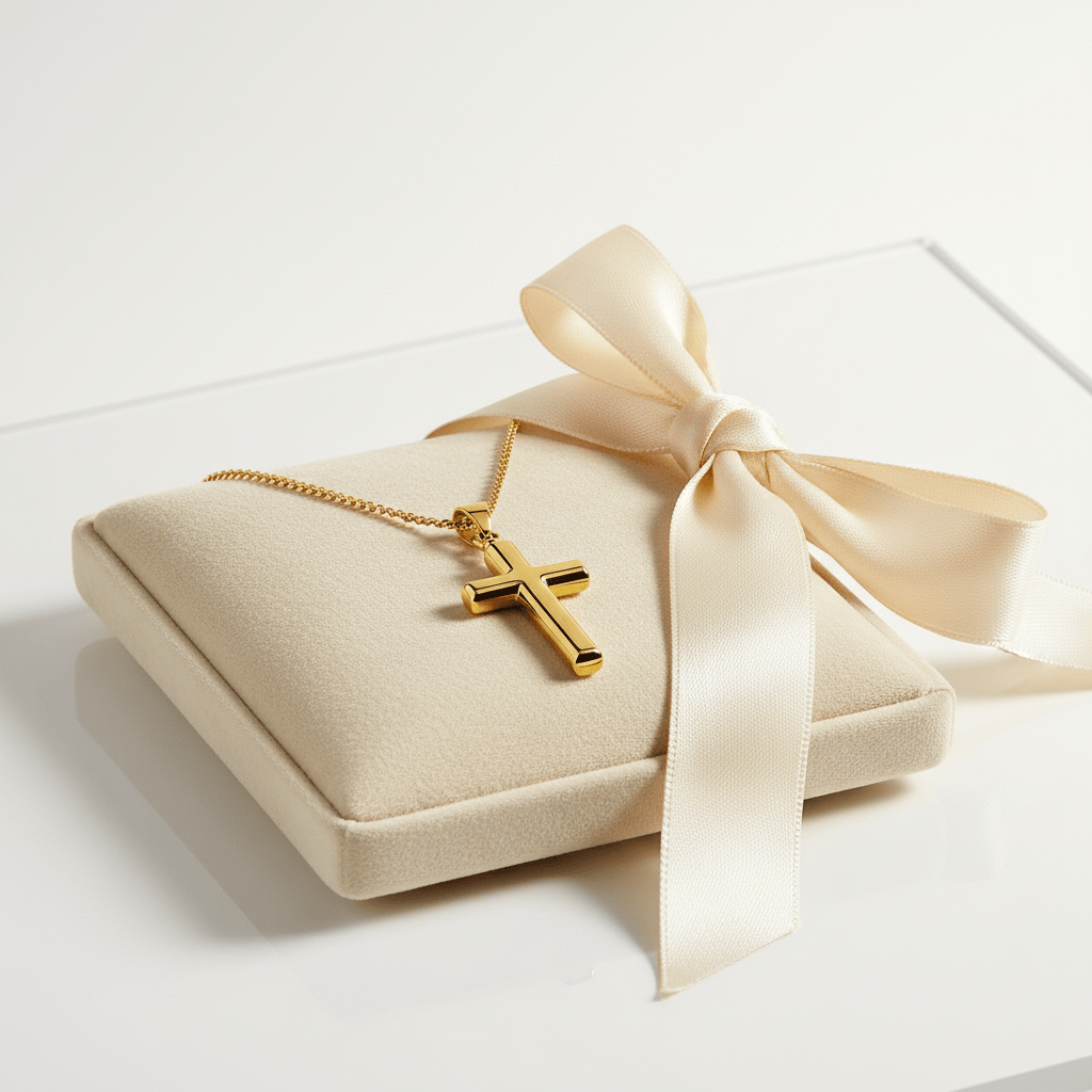 Cara Keepsakes Gold Pendant Urns Gold Cross Pendant Urn (10K)