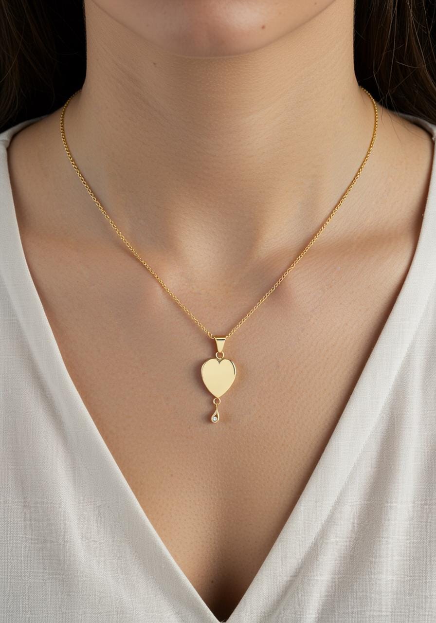 Cara Keepsakes Gold Pendant Urns Birthstone Heart Pendant Urn (10K)