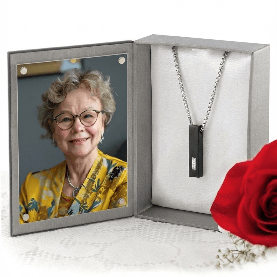 Cara Keepsakes Stainless Steel Black 3-Stone Block Urn
