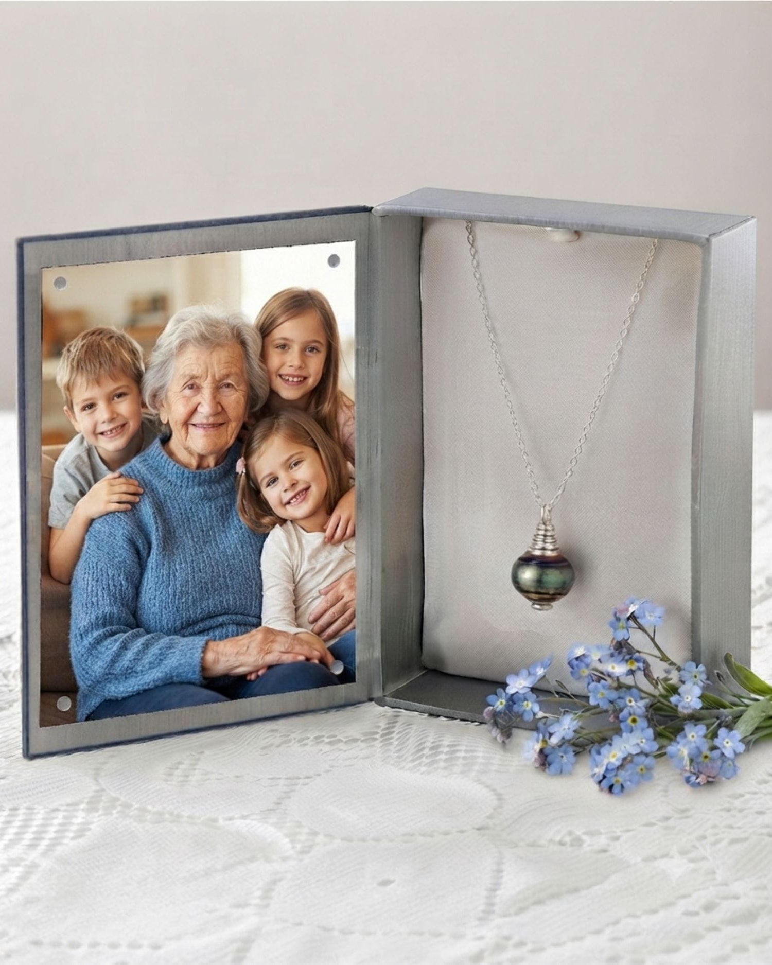 Cara Keepsakes Murano Glass Pendant Urns Murano Glass Pendant Urn - 'Serenity' Bead