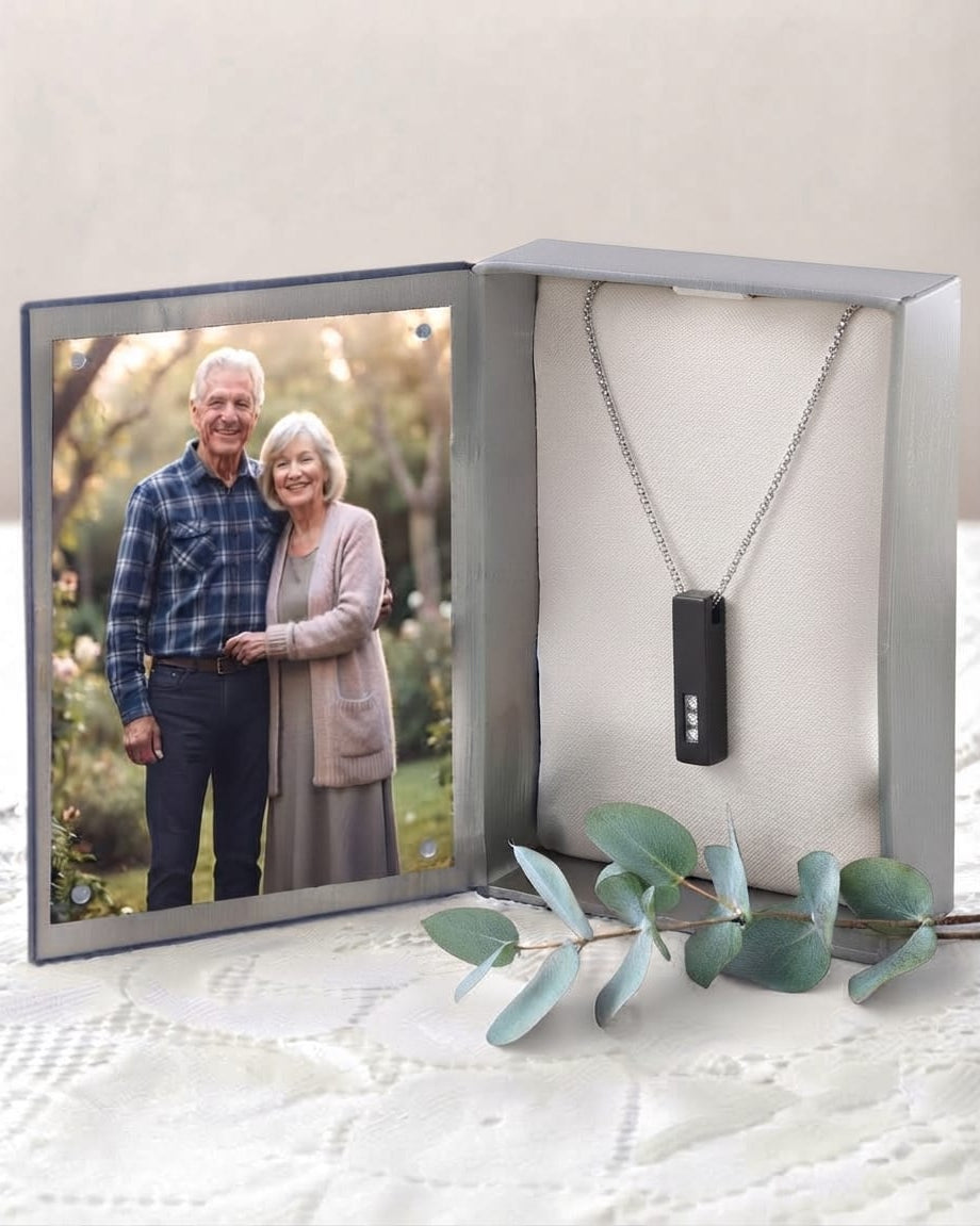 Cara Keepsakes Stainless Steel Black 3-Stone Block Urn