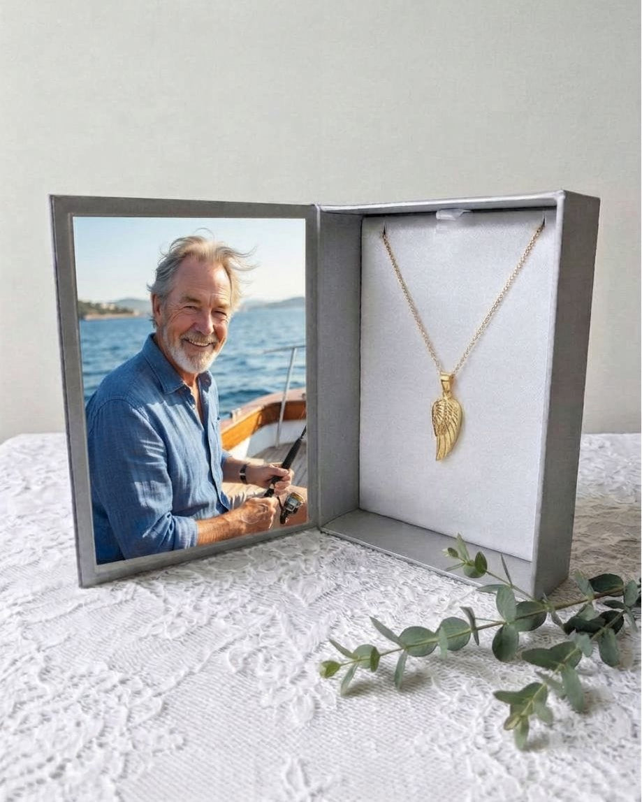 Cara Keepsakes Gold Pendant Urns Gold Guardian Angel Pendant Urn (10K)