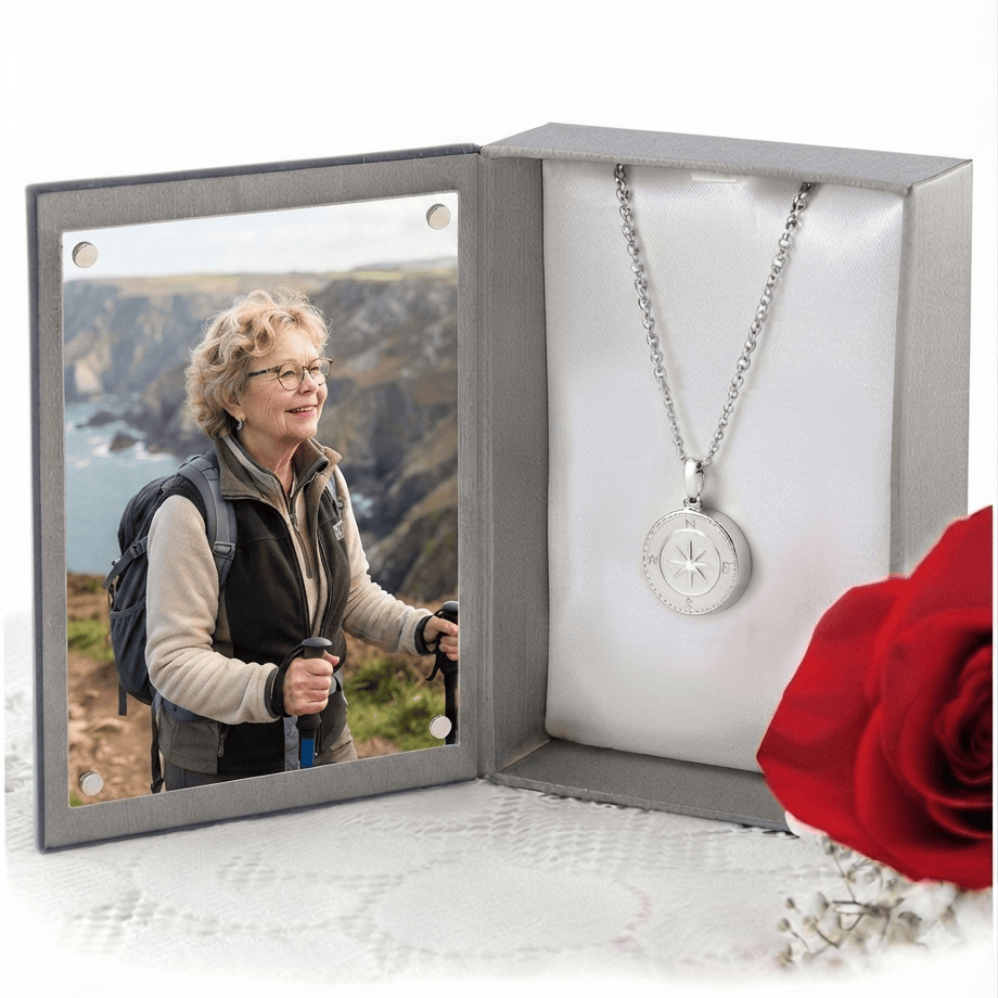 Cara Keepsakes Stainless Steel Small Small Stainless Steel Compass Urn