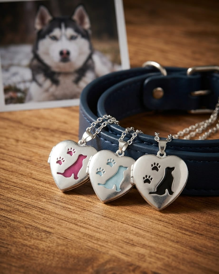 Cara Keepsakes Silver Locket Urns Dog Locket Urn