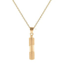 Cara Keepsakes Gold Pendant Urns Gold Cylinder Pendant Urn (10K)