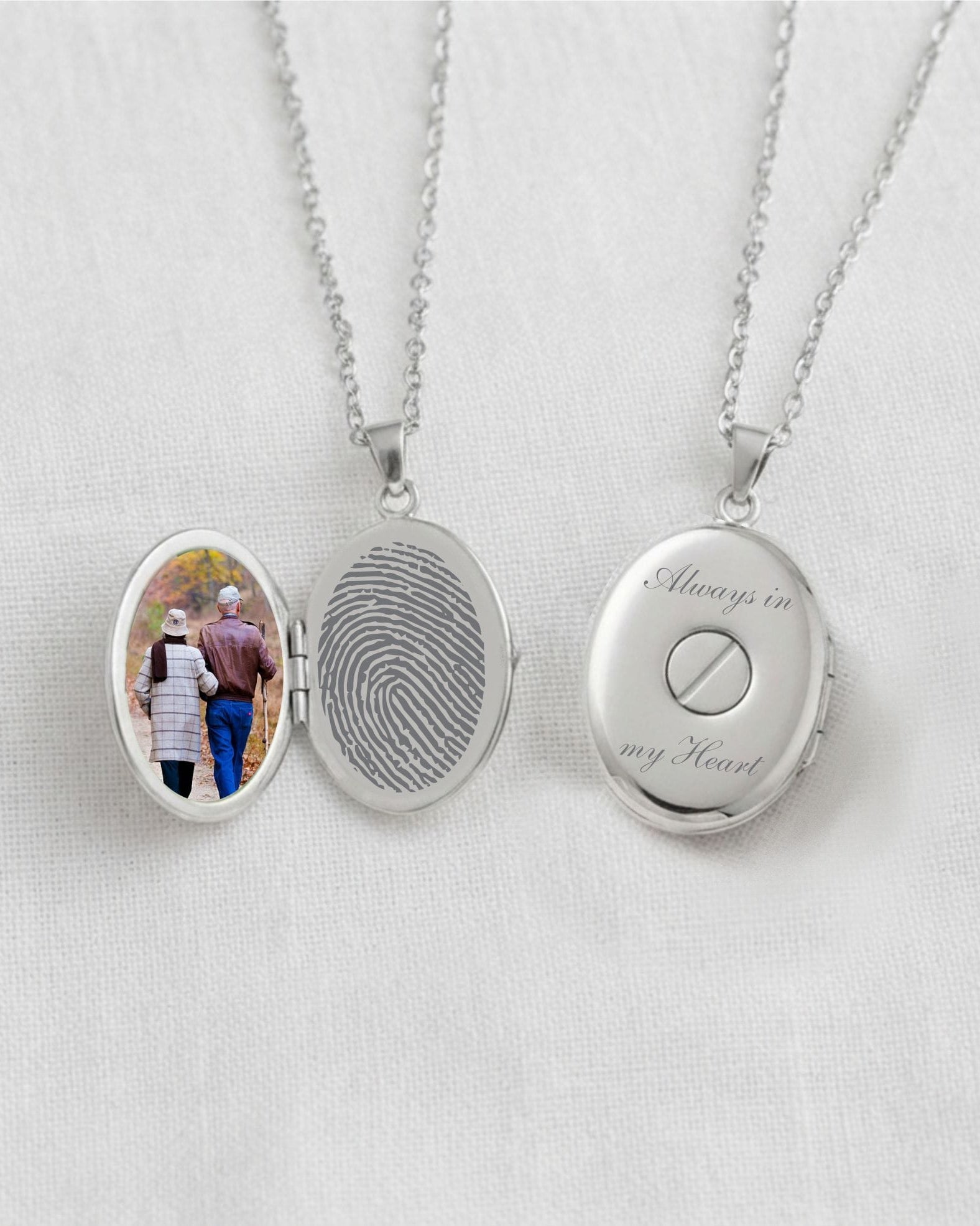 Cara Keepsakes Silver Locket Urns Oval Locket Urn - Diamond Cut