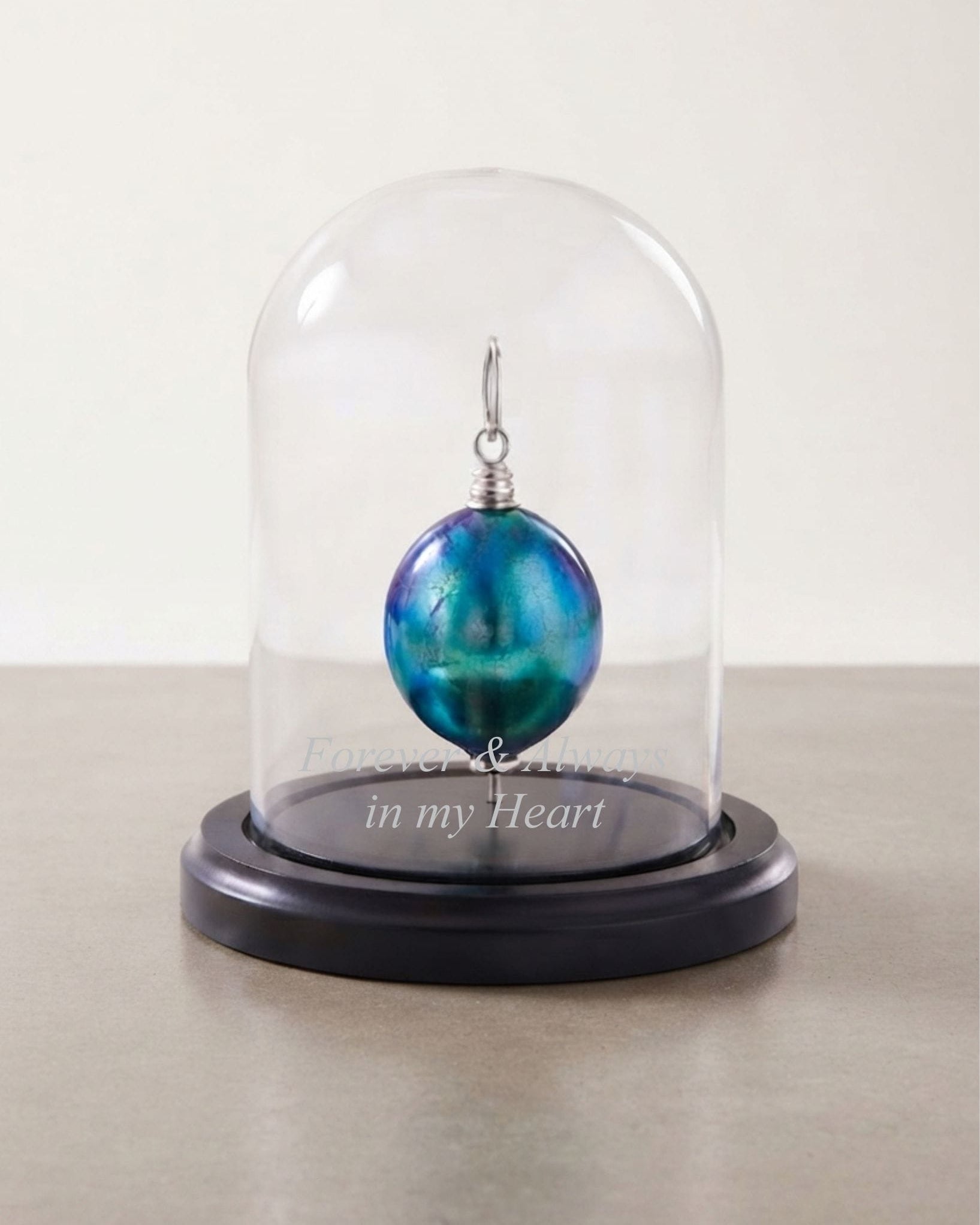 Cara Keepsakes Keepsake Urn Mini Urn with Glass Dome Keepsake Urn - "Tender Promise"