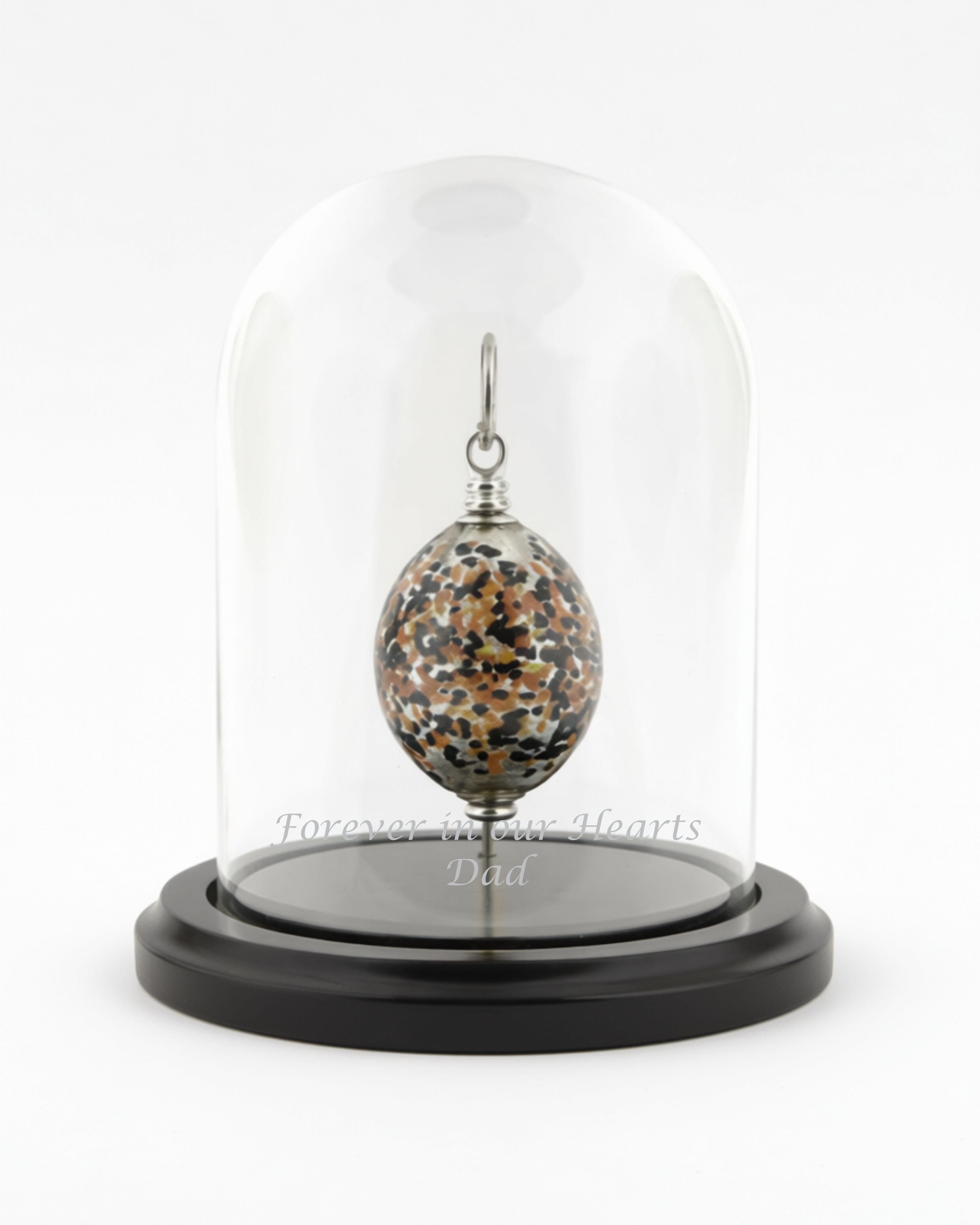 Cara Keepsakes Keepsake Urn Mini Urn with Glass Dome Keepsake Urn - "Everlasting Embrace"