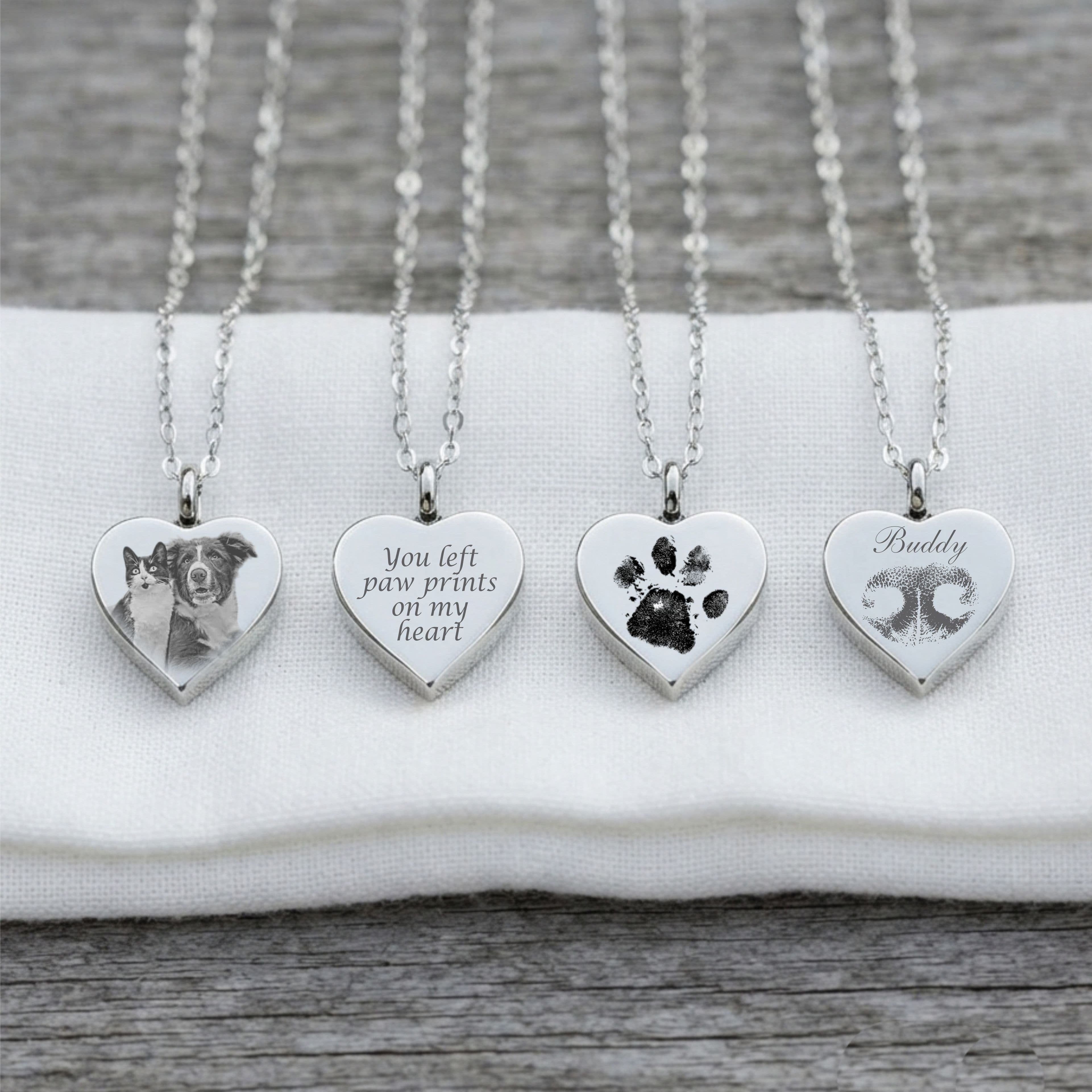 Cara Keepsakes Stainless Steel Stainless Steel Angel Wing Urn with Paw Prints