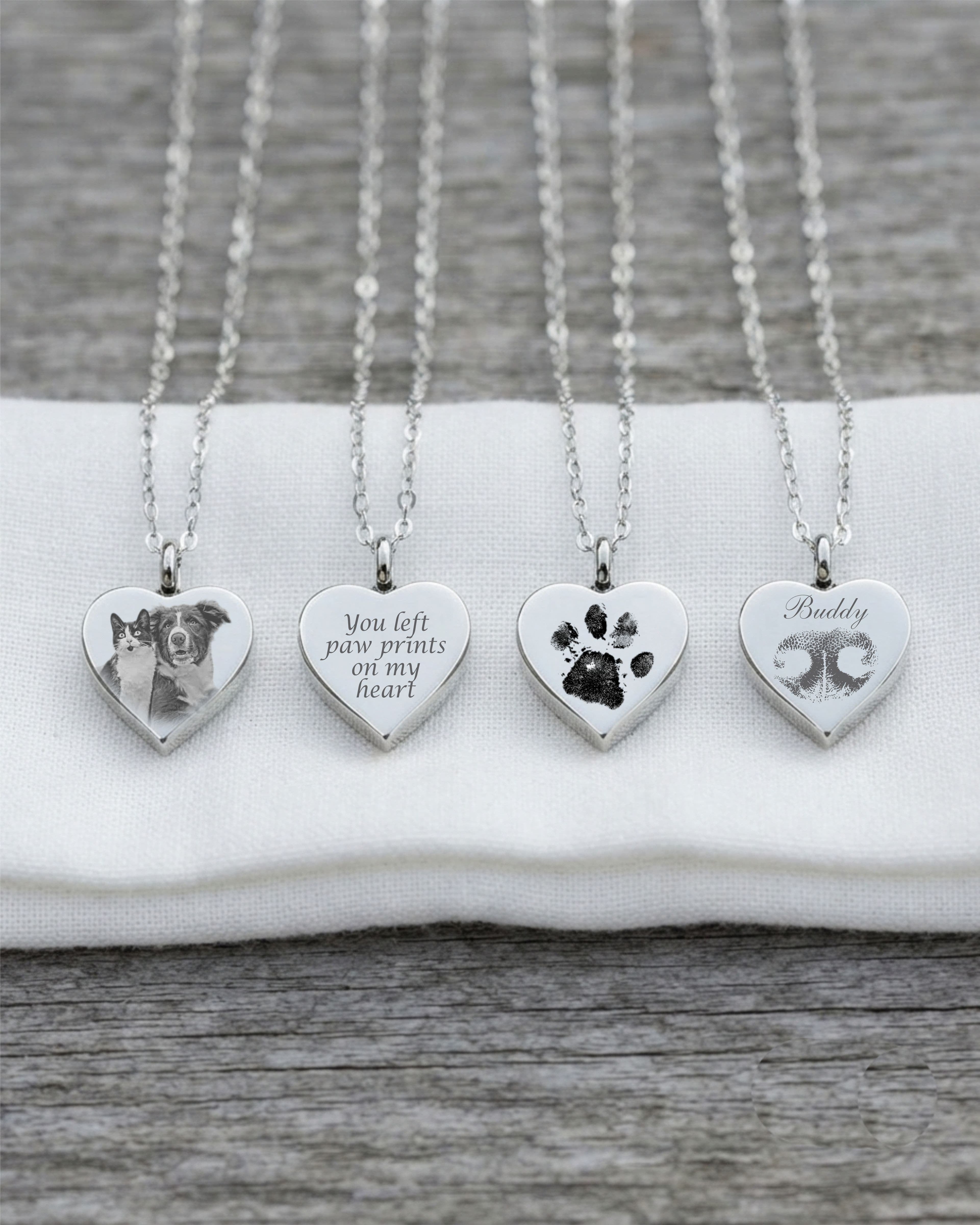 Cara Keepsakes Stainless Steel Stainless Steel Angel Wing Urn with Paw Prints