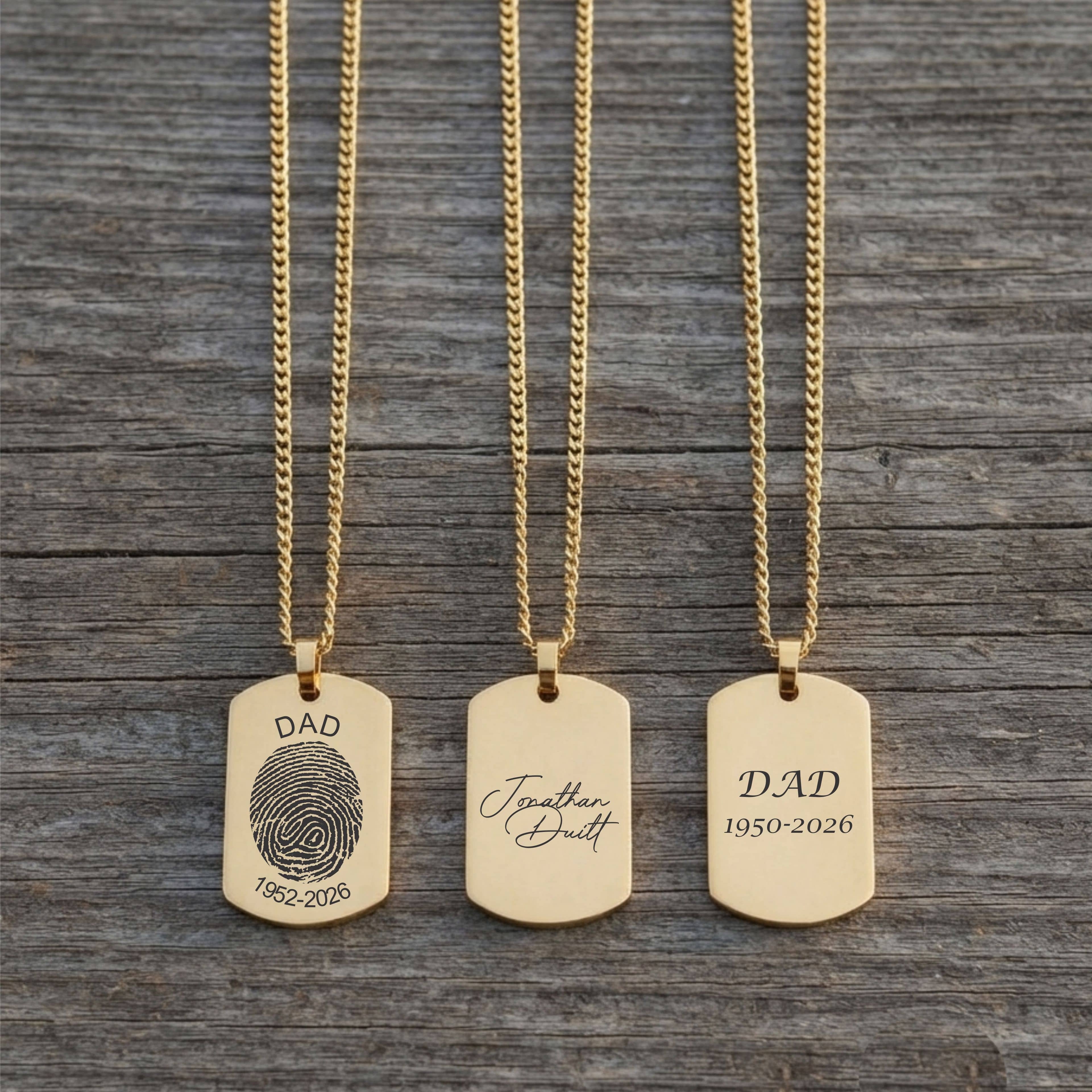 Cara Keepsakes Stainless Steel Gold Tag Pendant Urn