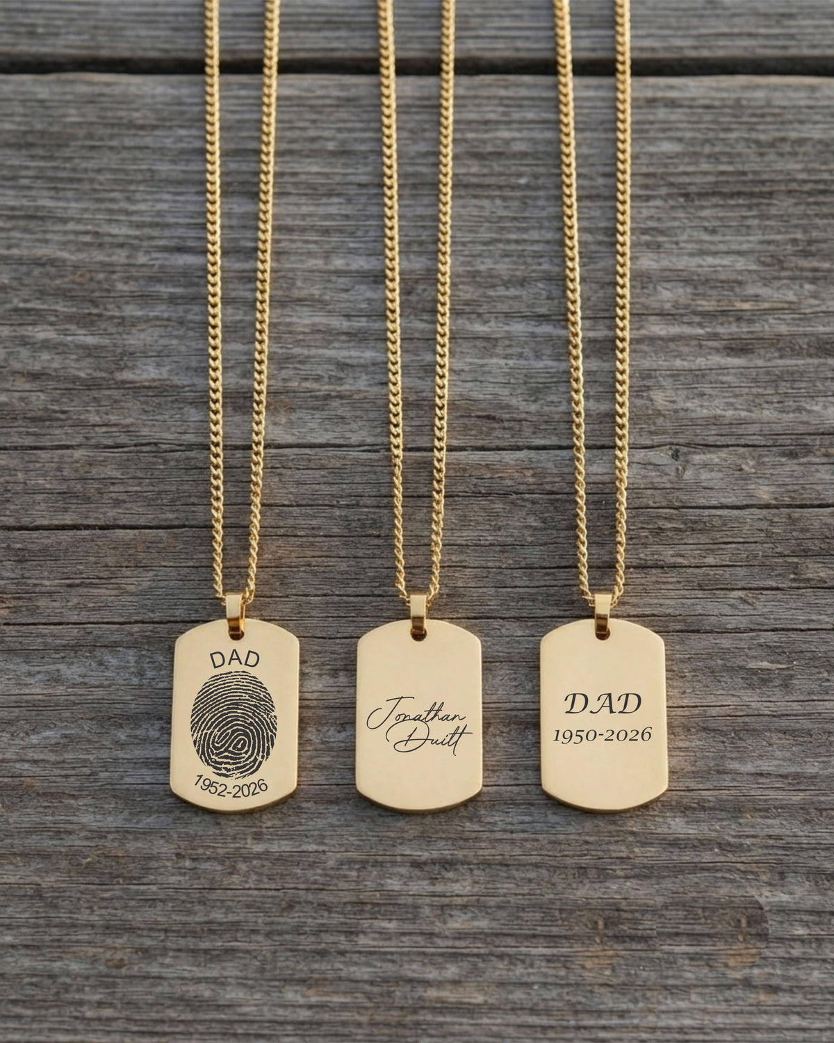Cara Keepsakes Stainless Steel Gold-Plated Stainless Steel Tag Pendant Urn