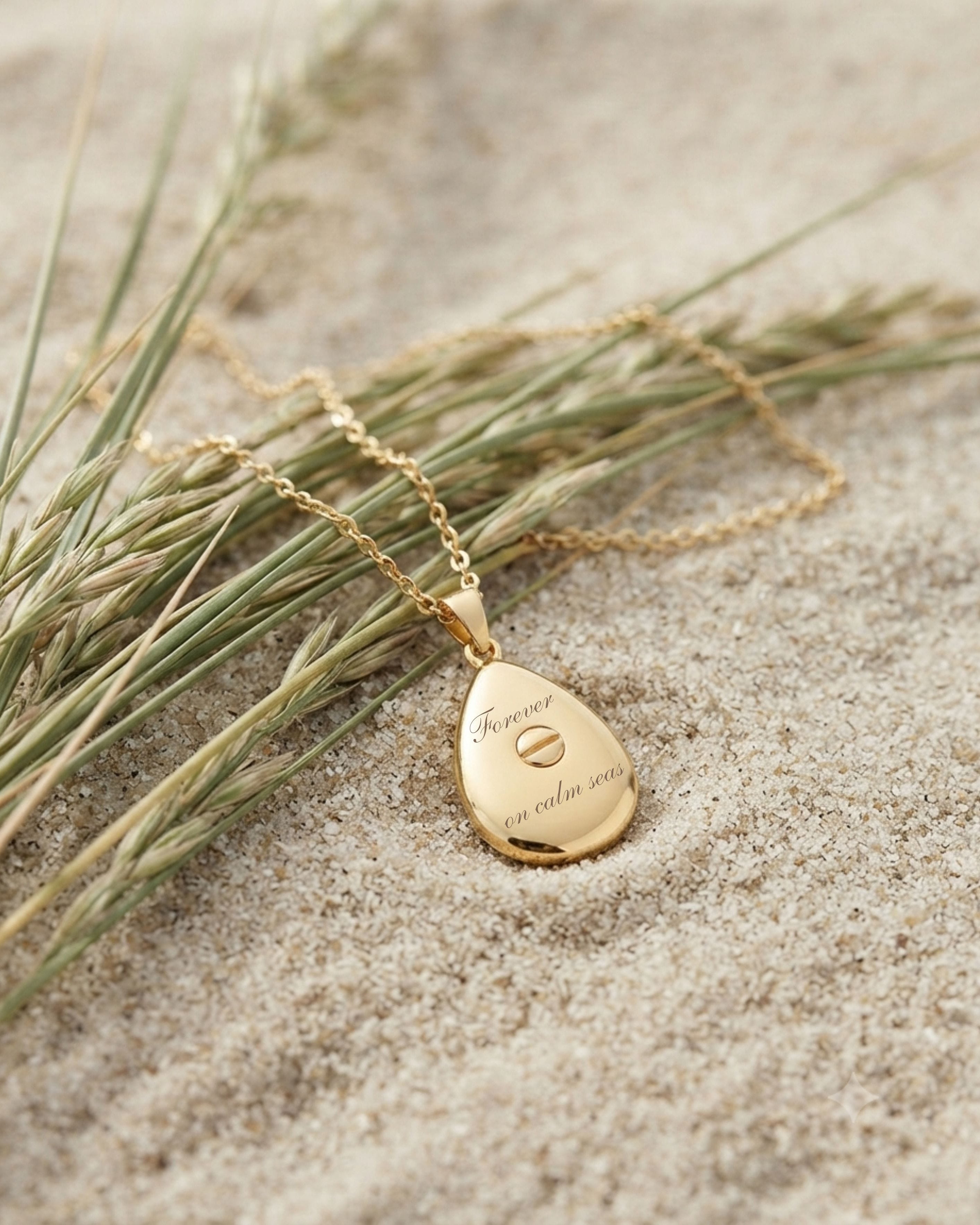 Cara Keepsakes Gold Pendant Urns 'Poppy' Teardrop Pendant Urn (10K)