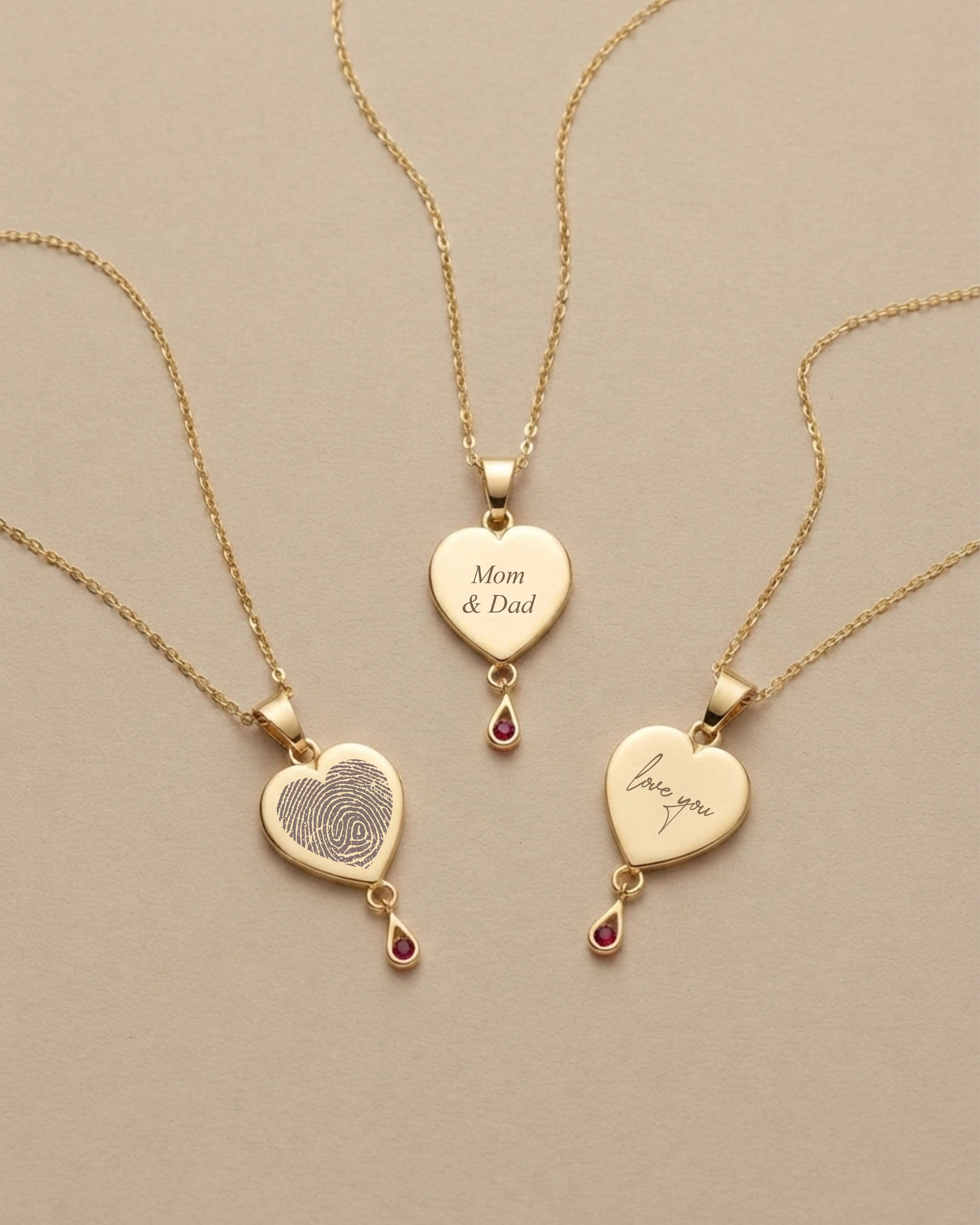 Cara Keepsakes Gold Pendant Urns Birthstone Heart Pendant Urn (10K)