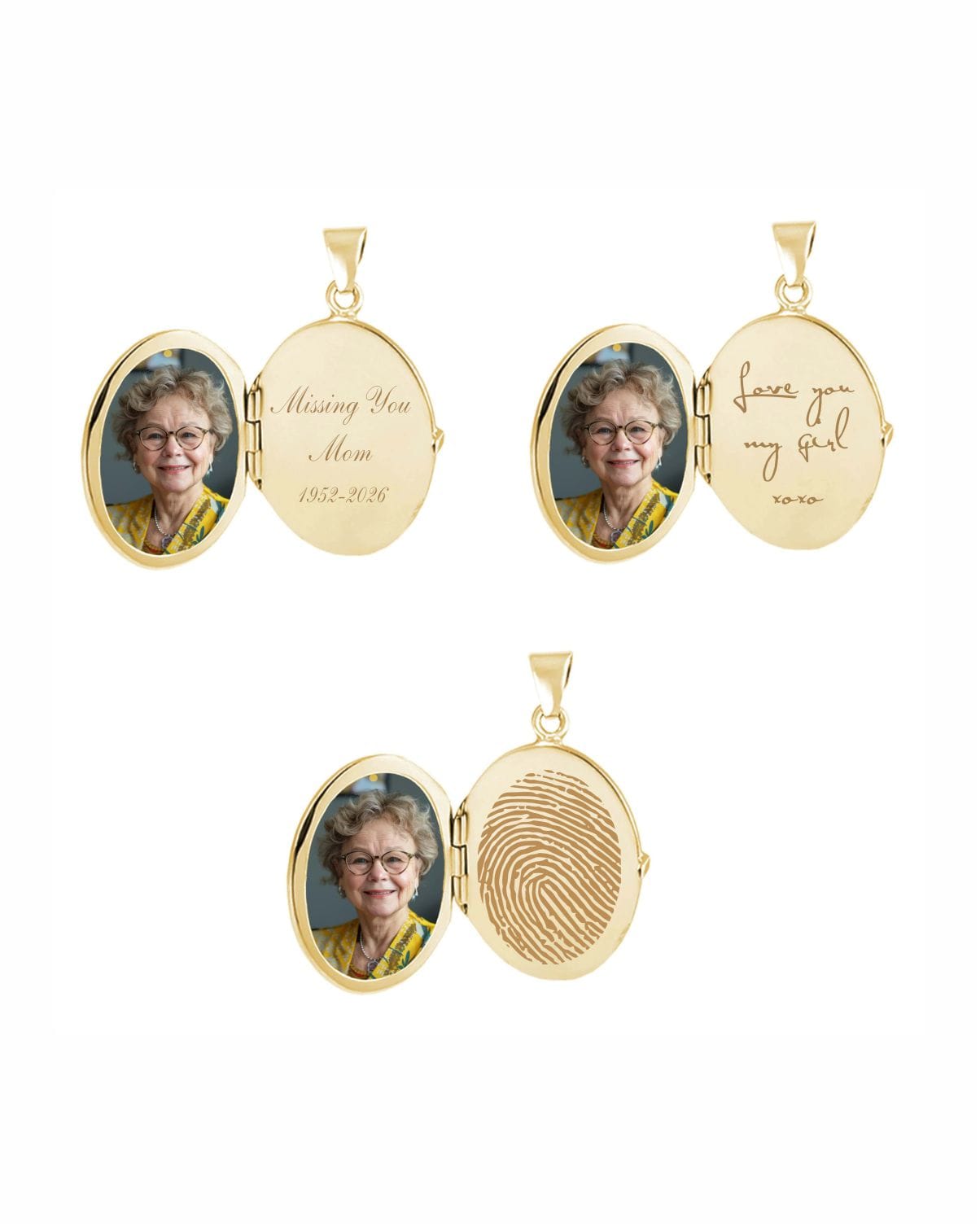 Cara Keepsakes Gold Locket Urns Gold Oval 'Wildflower' Locket Urn (10K)