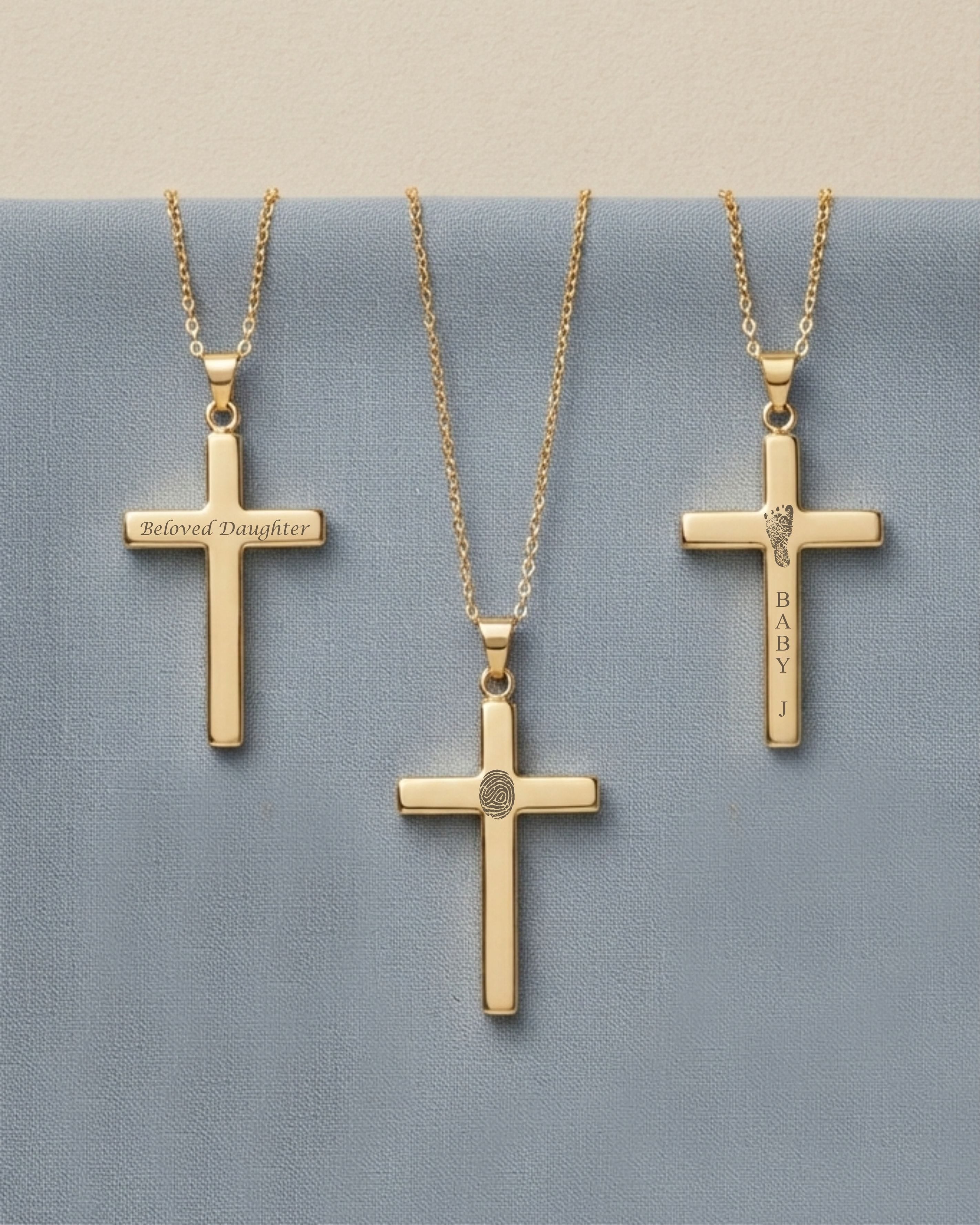 Cara Keepsakes Gold Pendant Urns Gold Cross Pendant Urn (10K)