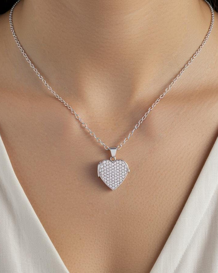 Cara Keepsakes Silver Locket Urns Eternal Light Locket Urn