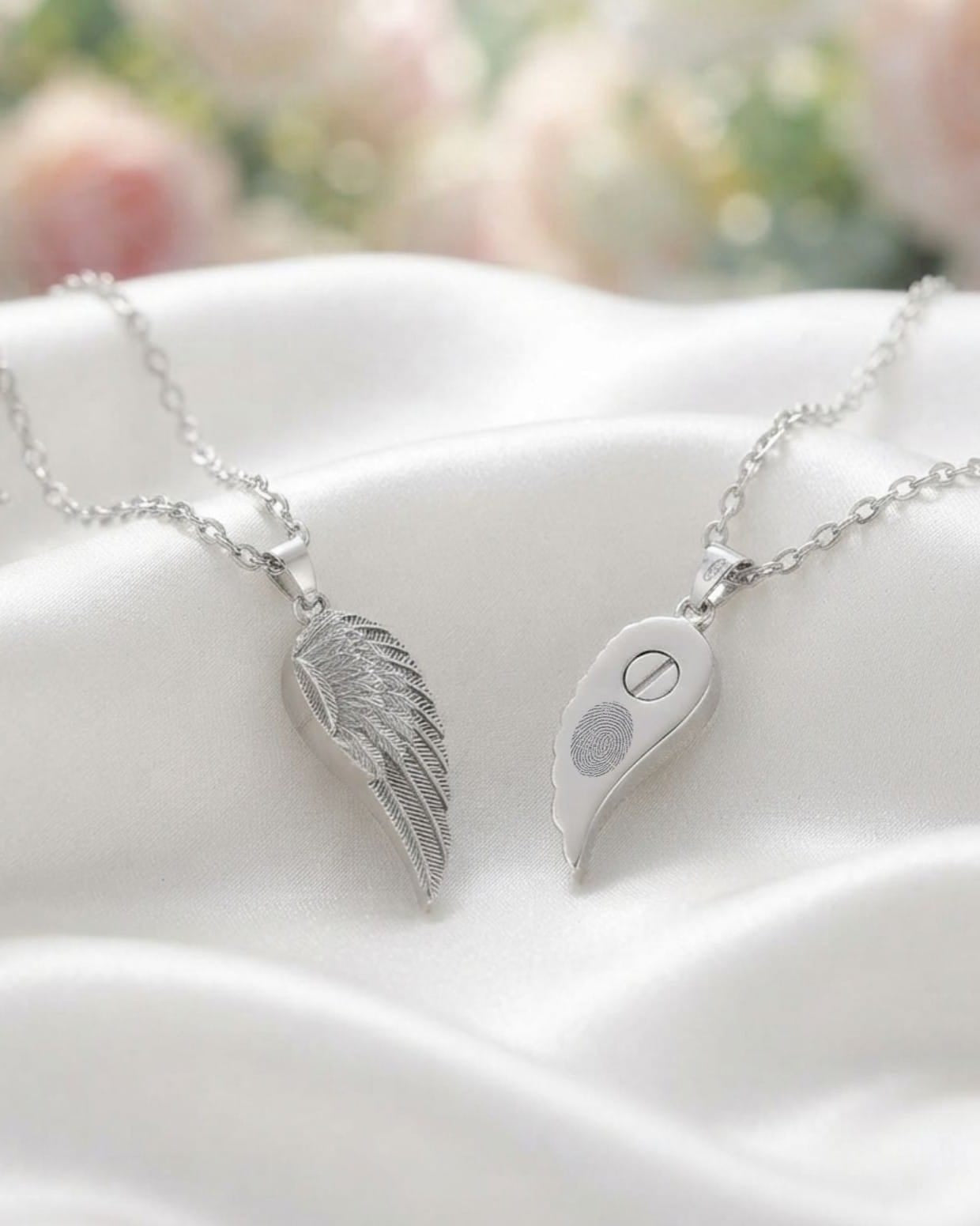 Cara Keepsakes Silver Pendant Urns Silver Guardian Angel Pendant Urn