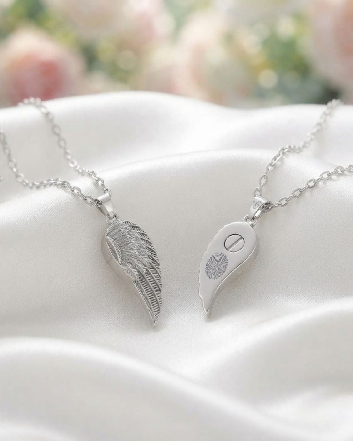 Cara Keepsakes Silver Pendant Urns Silver Guardian Angel Pendant Urn