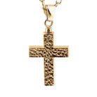 Cara Keepsakes Gold Pendant Urns Hammered Gold Cross Pendant Urn (10K)