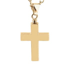 Cara Keepsakes Gold Pendant Urns Hammered Gold Cross Pendant Urn (10K)