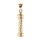 Cara Keepsakes Gold Pendant Urns Gold Hammered Cylinder Pendant Urn (10K)