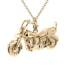 Cara Keepsakes Gold Pendant Urns Gold Motorcycle Pendant Urn (10K)