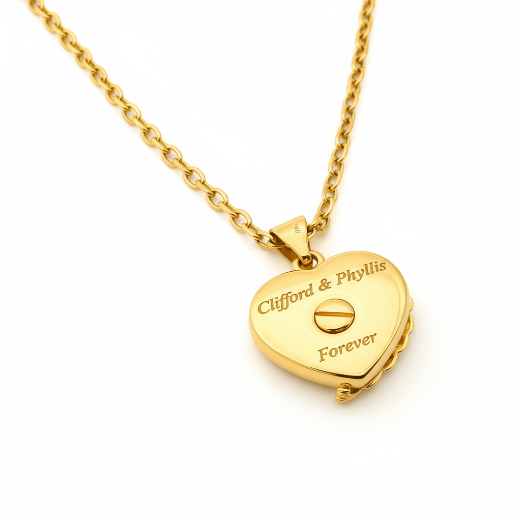 Cara Keepsakes Gold Pendant Urns Gold Angel Wing Pendant Urn (10K)