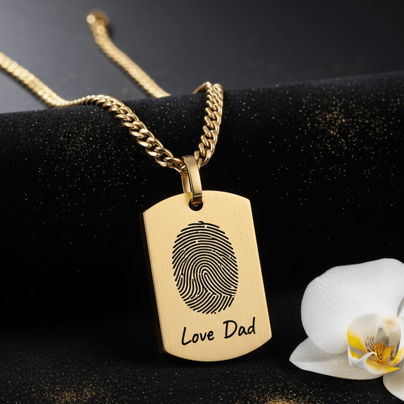 Cara Keepsakes Stainless Steel Gold Tag Pendant Urn
