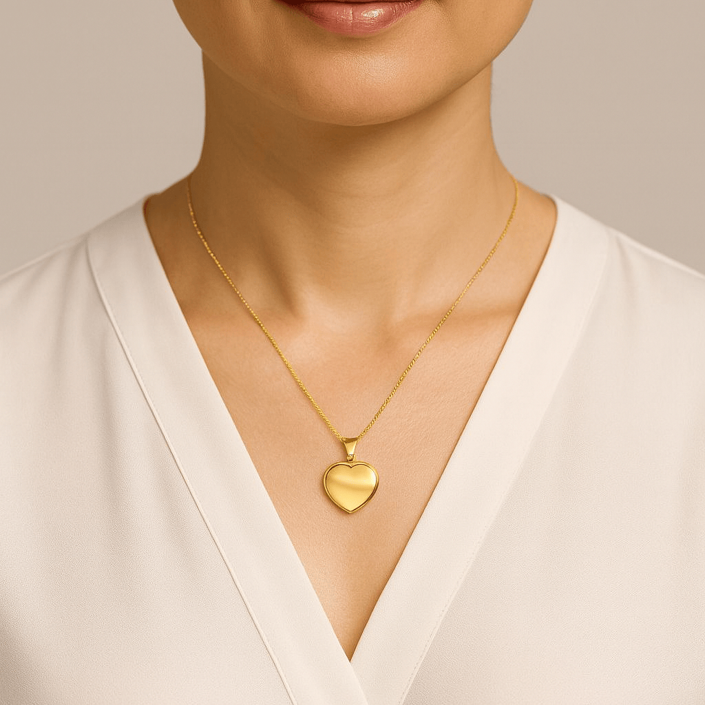 Cara Keepsakes Gold Pendant Urns Gold Heart Pendant Urn (10K)