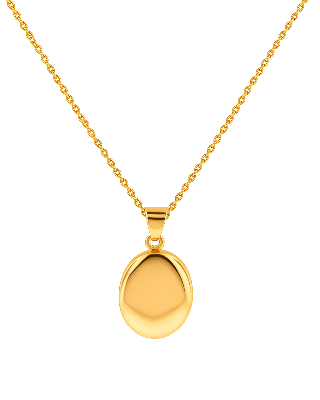 Cara Keepsakes Gold Pendant Urns Gold Oval Pendant Urn (10K)