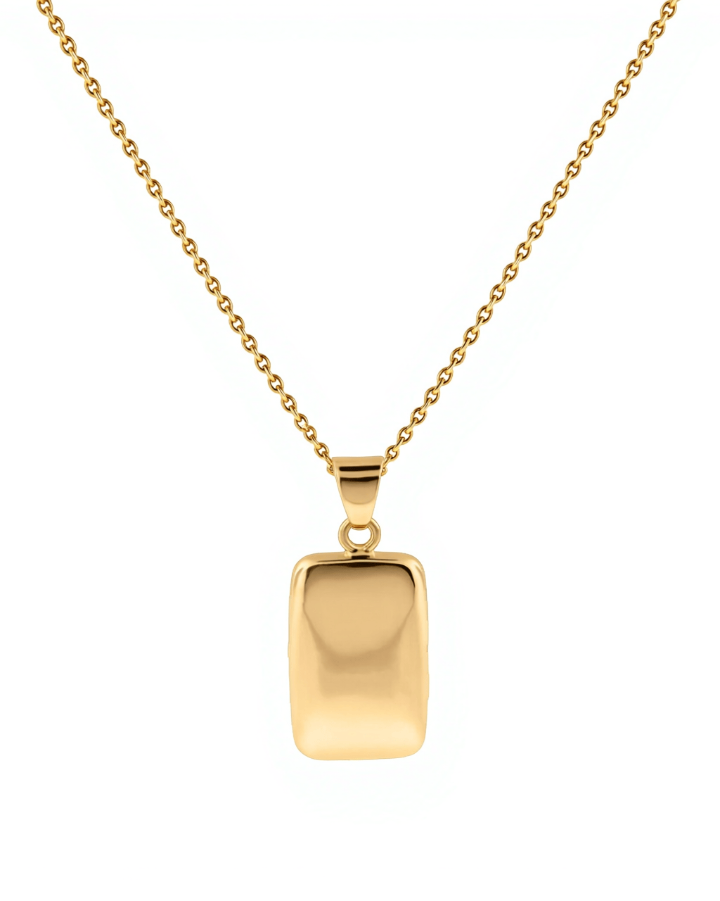 Cara Keepsakes Gold Pendant Urns Gold Rectangle Pendant Urn (10K)
