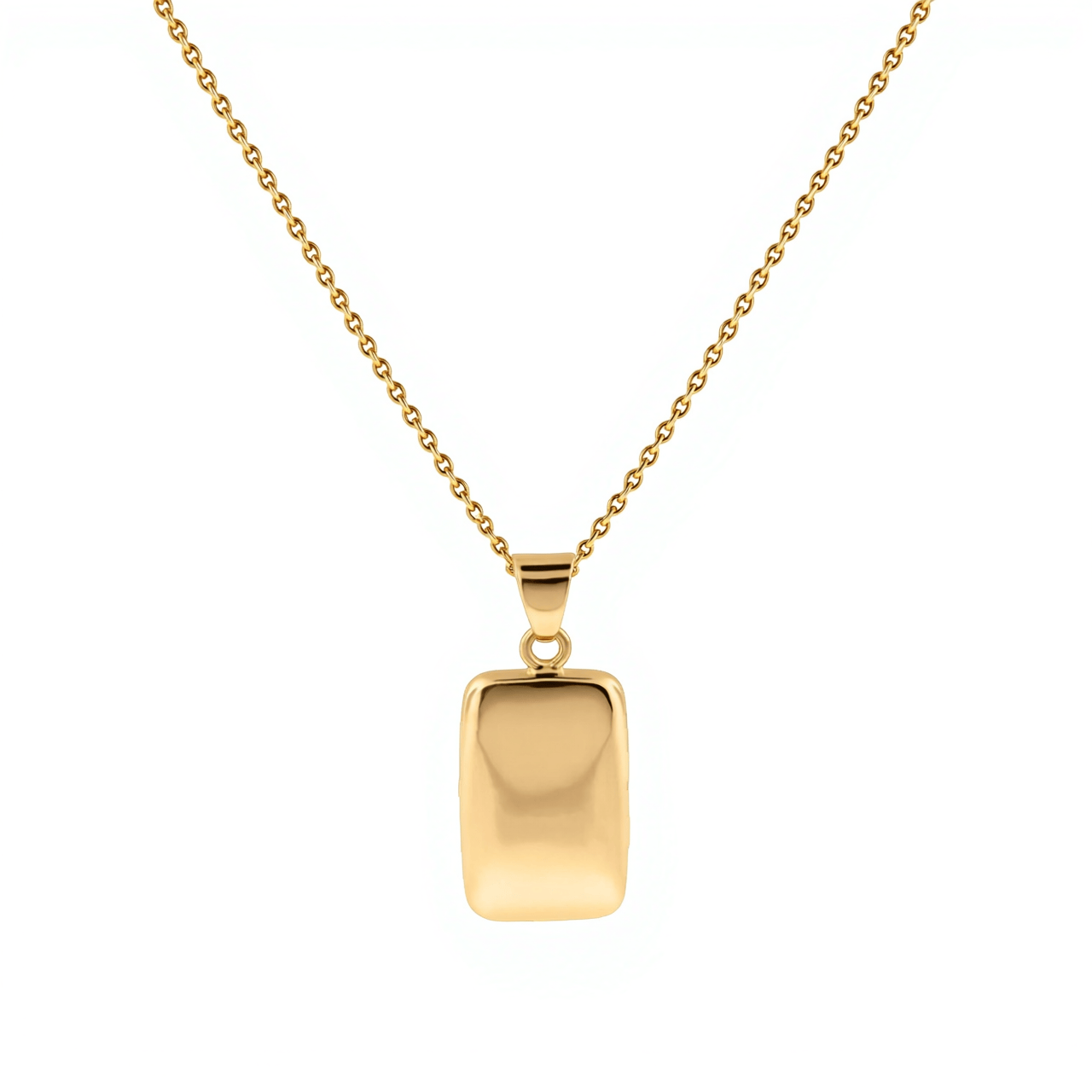 Cara Keepsakes Gold Pendant Urns Gold Rectangle Pendant Urn (10K)