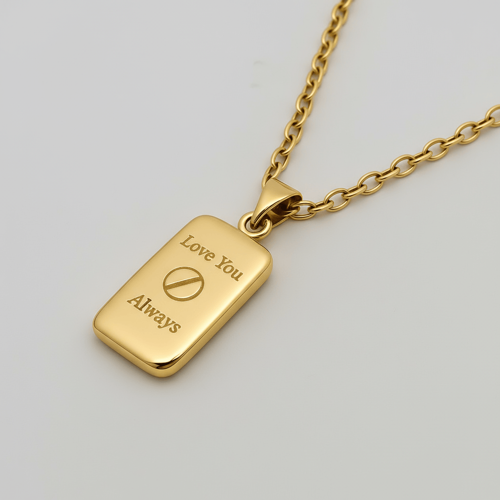 Cara Keepsakes Gold Pendant Urns Gold Rectangle Pendant Urn (10K)