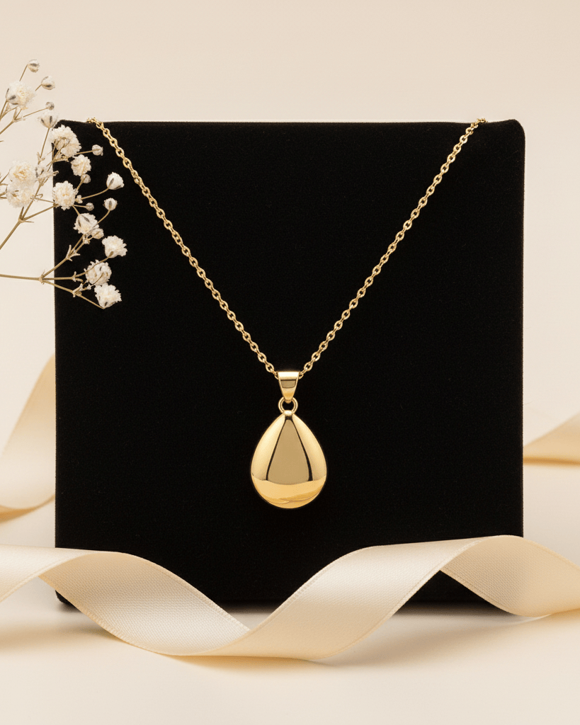 Cara Keepsakes Gold Pendant Urns Gold Teardrop Pendant Urn (10K)