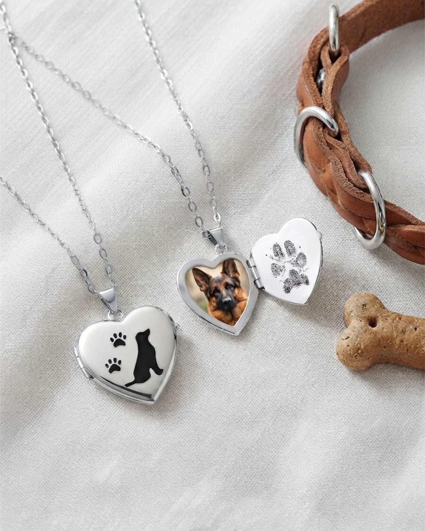 Cara Keepsakes Silver Locket Urns Dog Locket Urn