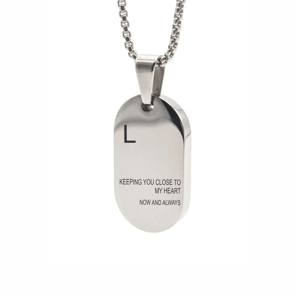 Cara Keepsakes Stainless Steel 'Keeping You Close To My Heart' Tag Urn