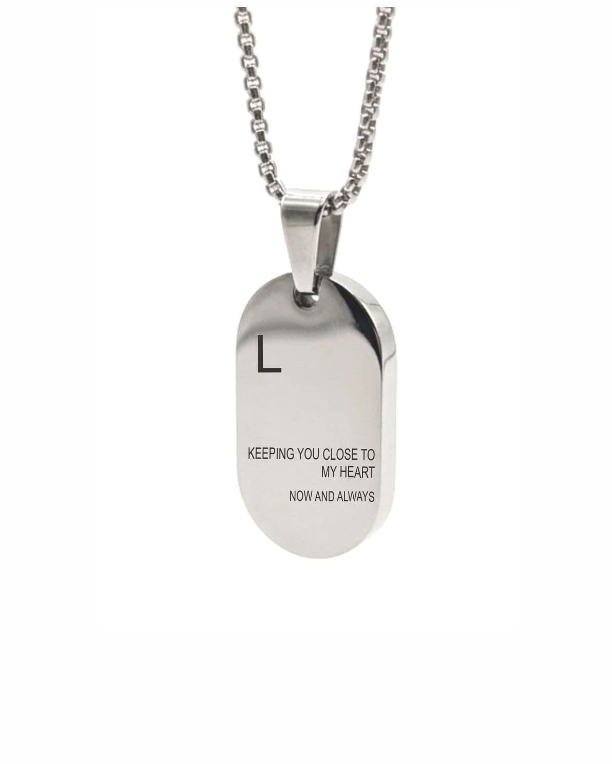 Cara Keepsakes Stainless Steel 'Keeping You Close To My Heart' Tag Urn