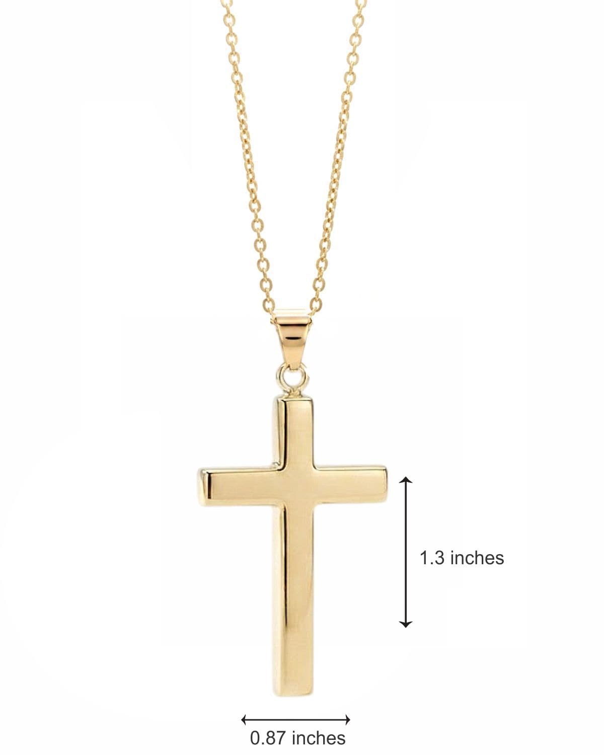 Cara Keepsakes Gold Pendant Urns Gold Cross Pendant Urn (10K)