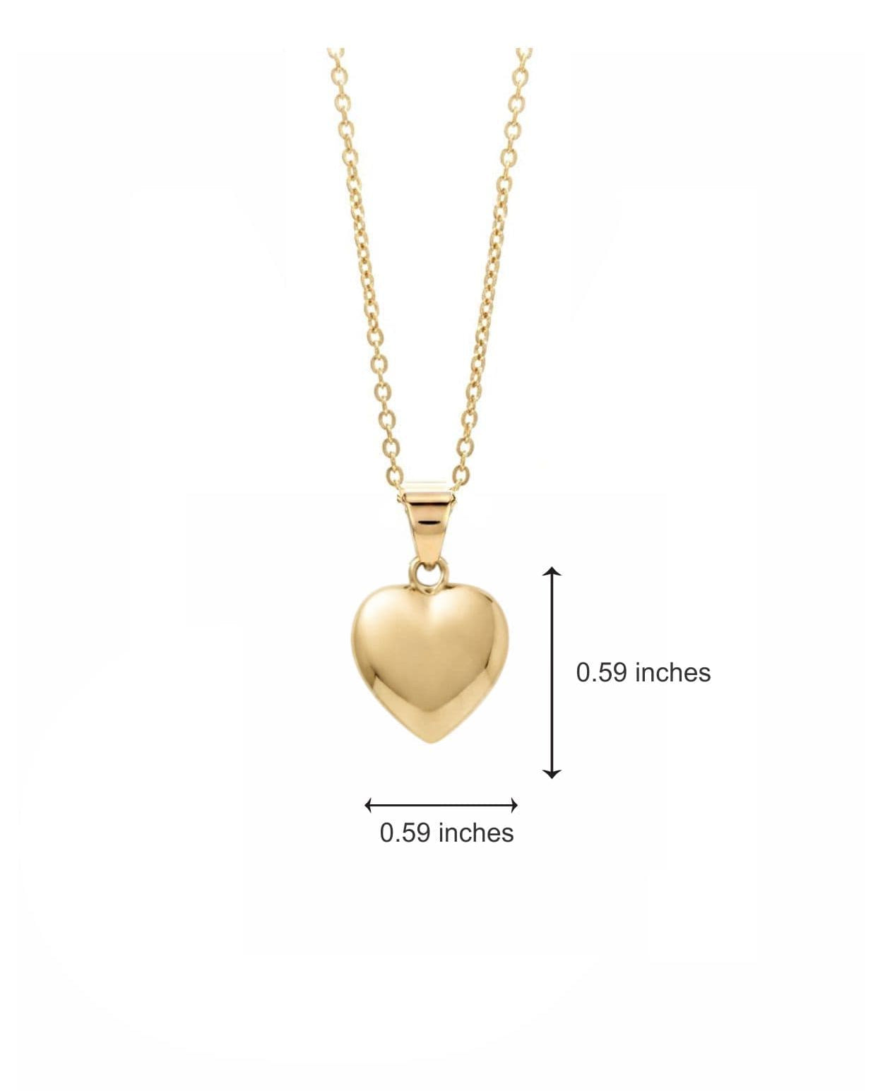 Cara Keepsakes Gold Pendant Urns Small Gold Heart Pendant Urn (10K)