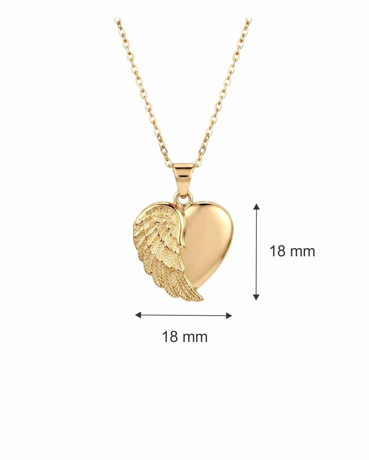 Cara Keepsakes Gold Pendant Urns Gold Angel Wing Pendant Urn (10K)