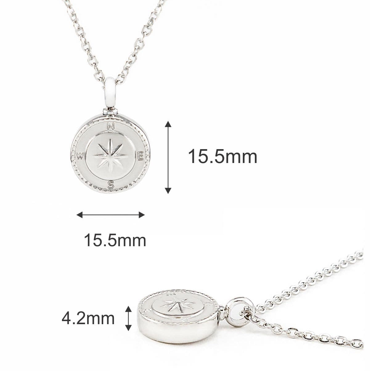 Cara Keepsakes Stainless Steel Small Small Stainless Steel Compass Urn