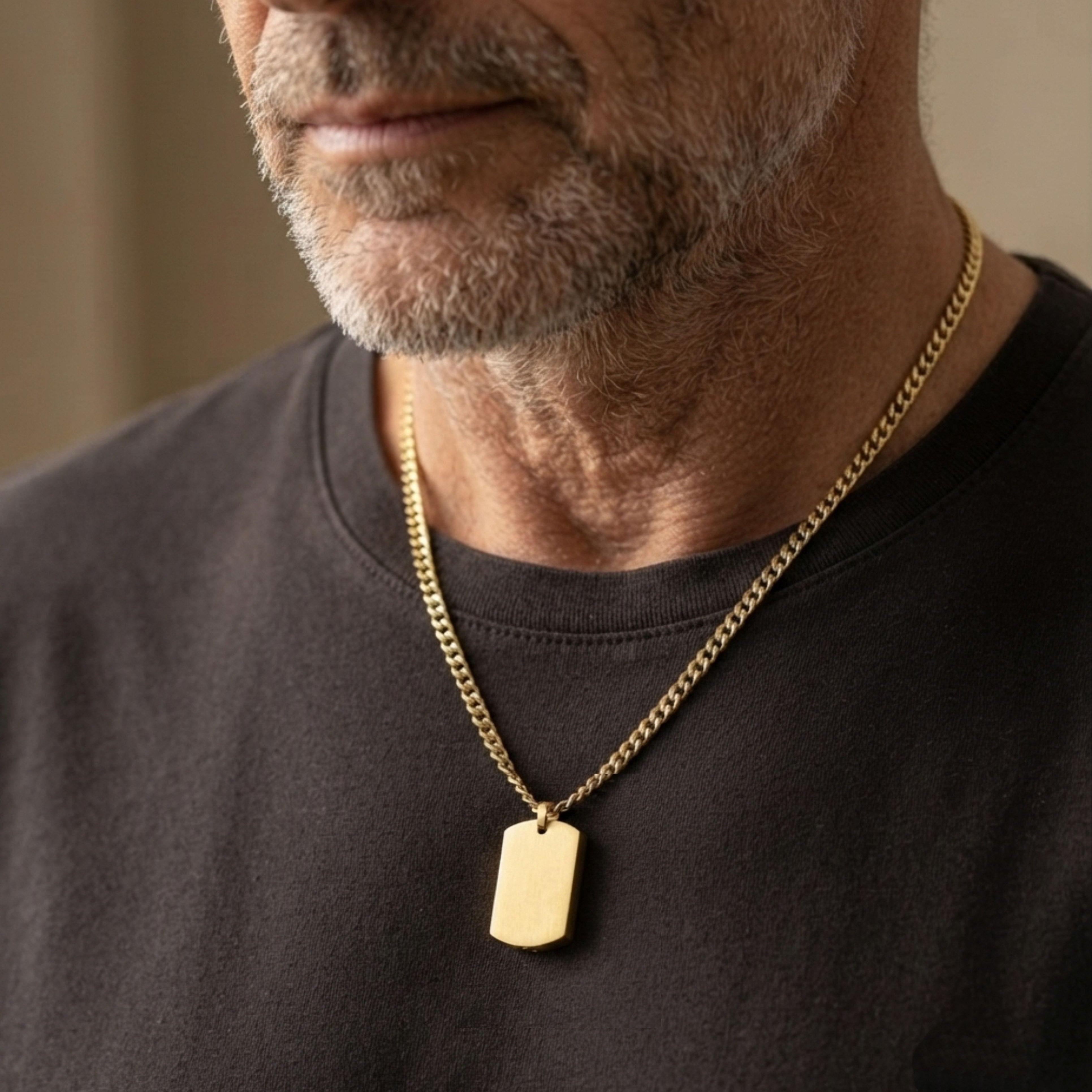Cara Keepsakes Stainless Steel Gold Tag Pendant Urn