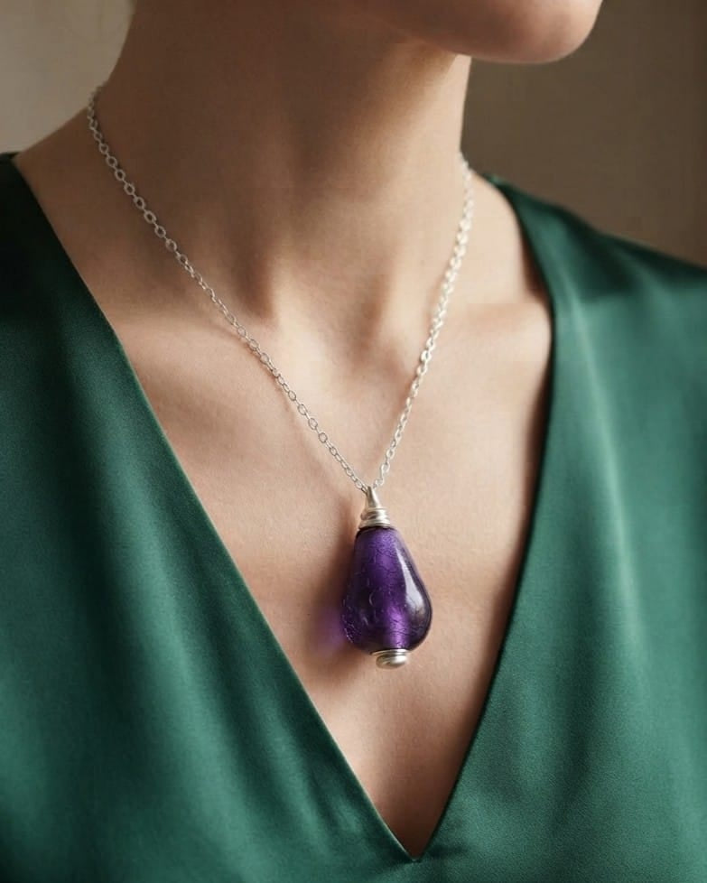 Cara Keepsakes Murano Glass Pendant Urns Murano Glass Pendant Urn - 'Majesty'