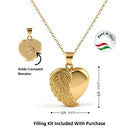 Cara Keepsakes Gold Pendant Urns Gold Angel Wing Pendant Urn (10K)