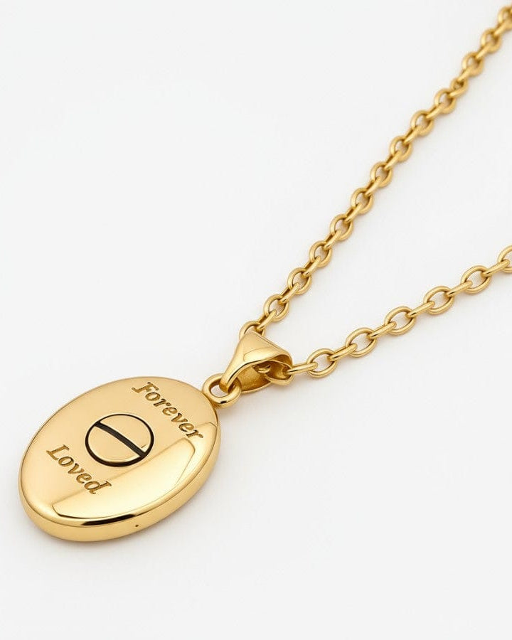 Cara Keepsakes Gold Pendant Urns Gold Oval Pendant Urn (10K)
