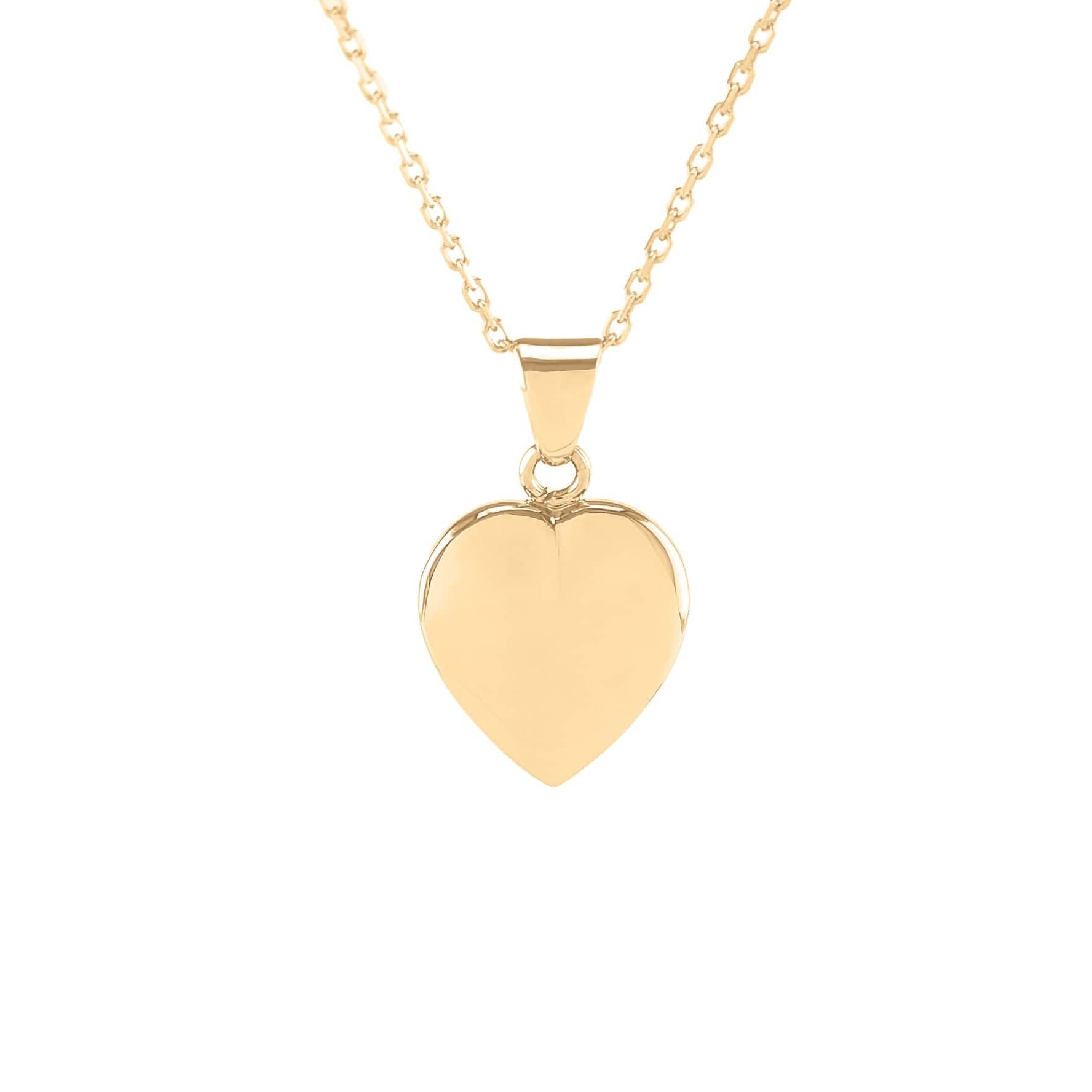 Cara Keepsakes Gold Pendant Urns Small Gold Heart Pendant Urn (10K)