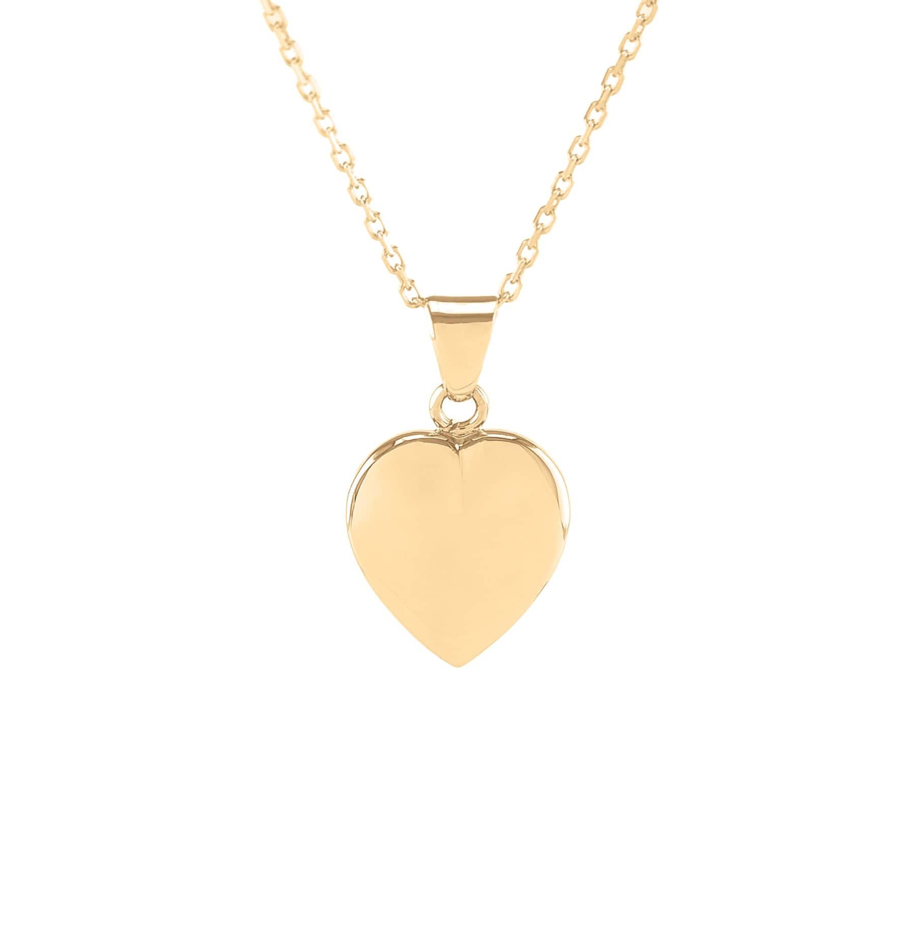 Cara Keepsakes Gold Pendant Urns Small Gold Heart Pendant Urn (10K)